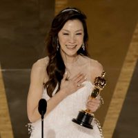 HOLLYWOOD, CALIFORNIA - MARCH 12: Michelle Yeoh accepts the Best Actress award for "Everything Everywhere All at Once" onstage during the 95th Annual Academy Awards at Dolby Theatre on March 12, 2023 in Hollywood, California. (Photo by Kevin Winter/Getty Images)